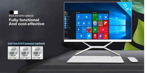 Купить 23,8 ″ все в одном экране касания I7 настольного компьютера ПК 11700 8 система Barebone тайника ядров 16mb умная online manufacture