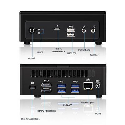 NUC 11th Gen Int-el Core i7 1165G7 i5 1135G7 Win11/10 i3 1115G4 Мини-ПК HD-MI DP Игровой настольный компьютер
